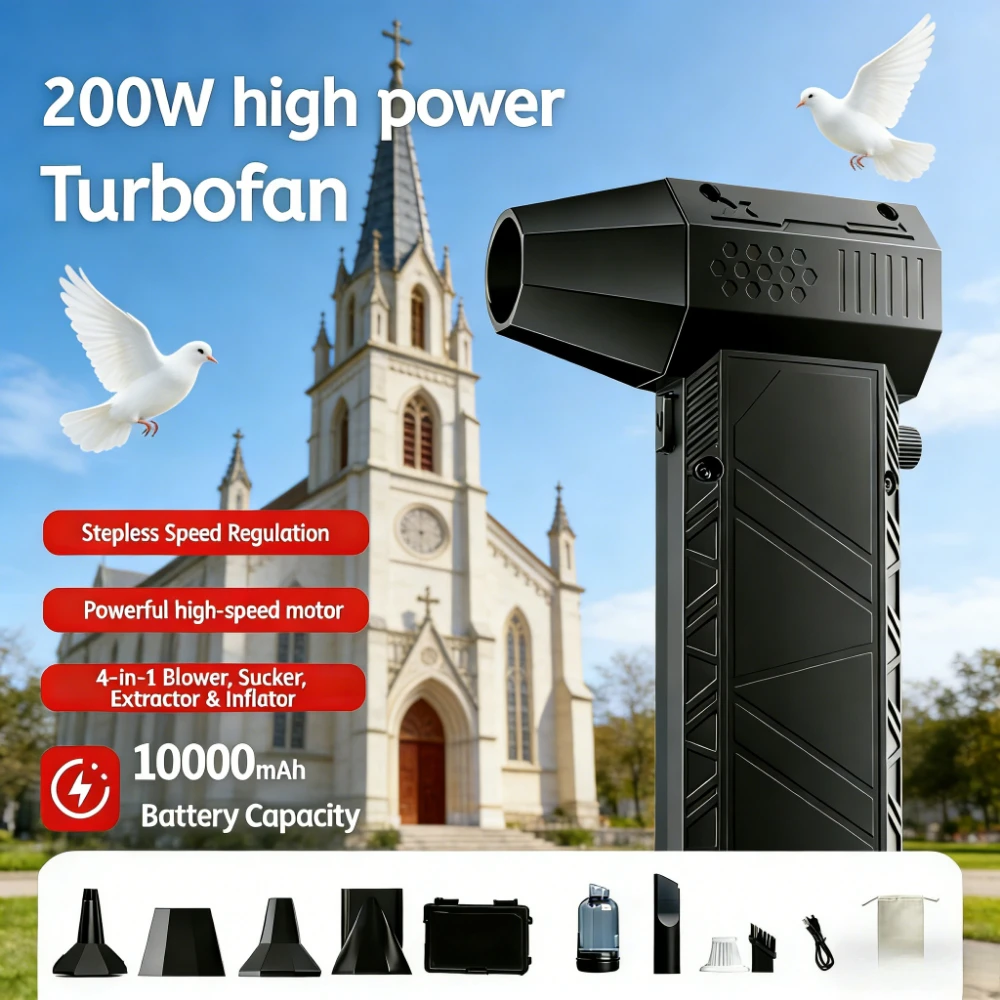 

X6 Mini Turbo Jet Fan Portable Turbo Fan Jet Turbo Blower Brushless Motor Handheld Duct Fan Cleaning Tool Multi-functional use