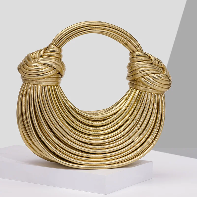 

2025 New Women's Noodle Dumpling Bag, Unique Knotted Hobo Shoulder Bag, Fashionable Crossbody Purse for Work and Daily​ Use​