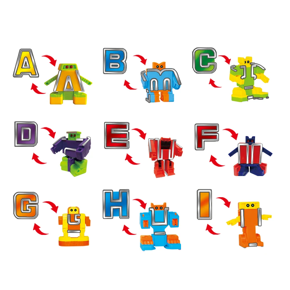 Alphabet Robot Toys for Preschool Kids Education 26 Pieces