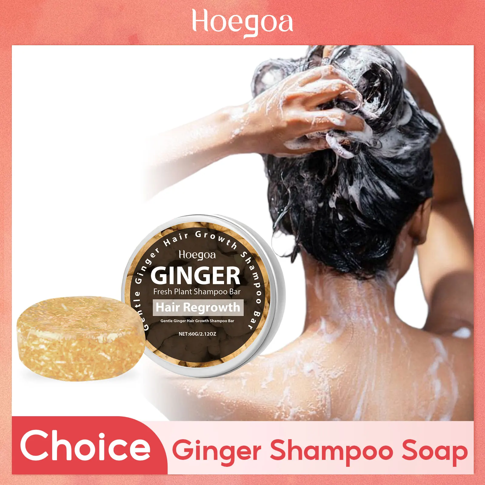 

Natural Ginger Soap Shampoo For Thick Hair Prevent Loss Nourish Follicles Strengthen Roots Oil Control Hair Growth Shampoo Bar