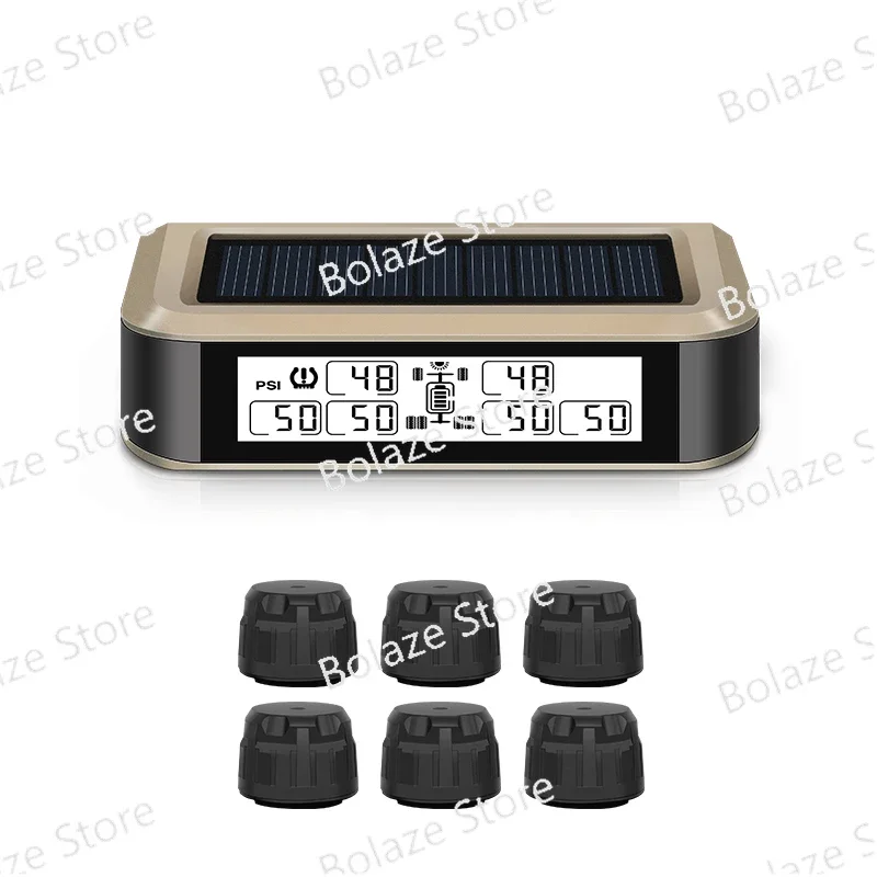 T601 Tpms 6 External Sensor Truck Trailer RV Wireless Tire Pressure Monitoring System