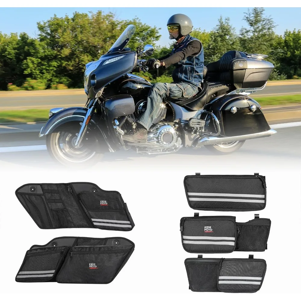 

saddlebag organizers bundle with pack organizers with hook compatible with touring 2014-2024