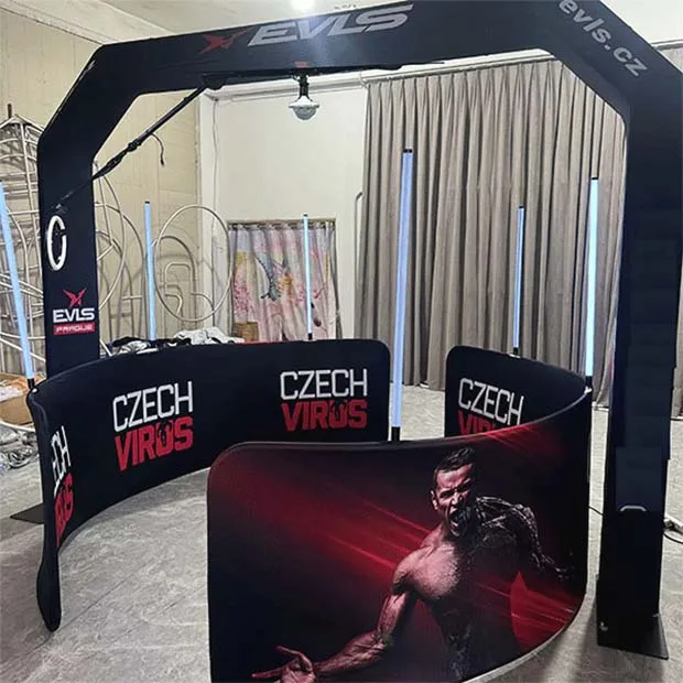 2025 Newest Vogue Overhead 360 Photo Booth Rotating Machine Scene Pl Commercial Rental Top Mounted 360 Photo Booth