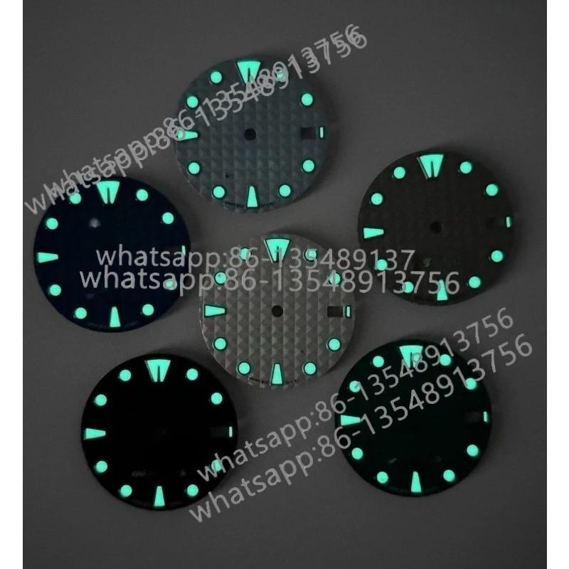 

Новые часы, модифицированные аксессуары, циферблат 28,5 мм, зеленый светящийся адаптер, механизм NH35, прямые продажи с фабрики