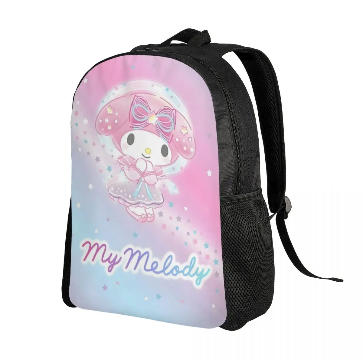 Zaino personalizzato per film di cartoni animati Melody per donna, uomo, scuola, studente universitario, bookbag adatto per borse per film alla moda per laptop da 15 pollici