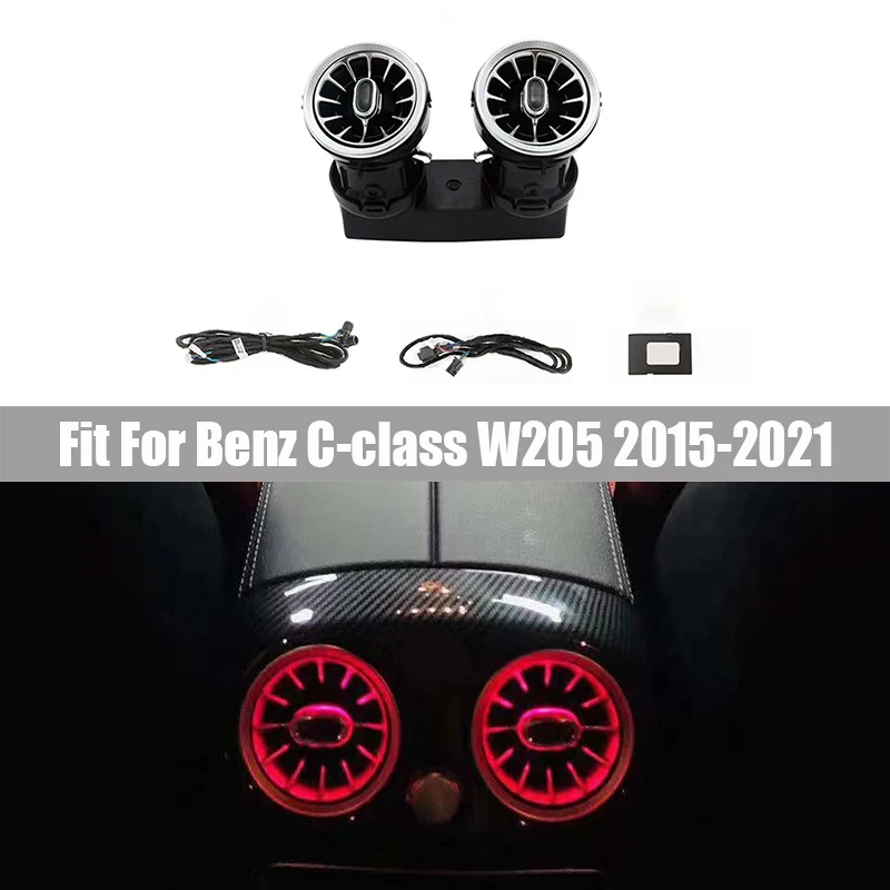 64 Color Colorful Luminous Rear Vent Fit for Mercedes-benz C-class W205 2015 2016 2017 2018 2019 - 2021 Synchronous Color Change