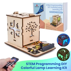 Keyestudio STEM Programming RGB Colorful Lamp Learning Kit For BBC Microbit V2 Kit Integrates Color Interesting Painted Kit