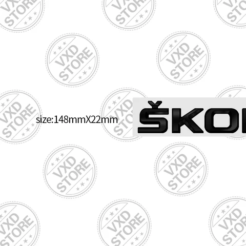 Для Skoda Superb Kodiaq Karoq 4X4 Yeti Octavia Rapid Fabia Kamiq автомобильный 3D металлический значок с буквами наклейки наклейка глянцевый матовый черный