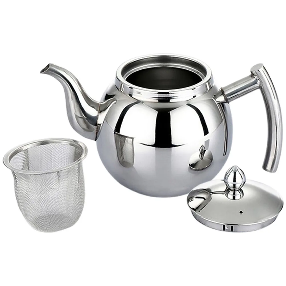 

Stainless Steel Portable Kettle Tearoom Supplies for Home Office Travel Camping Modern Tea Pitcher Lightweight