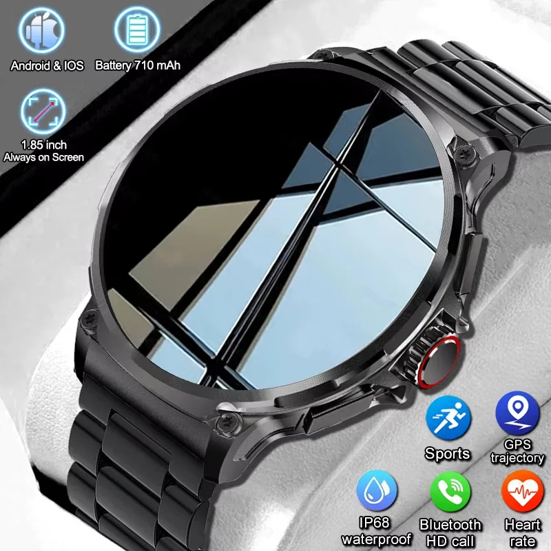 

2025 Новые GPS-трежекторы Смарт-часы для мужчин 710 мАч Большая батарея 1,85 "Экран Ultra HD Военные Спортивные Bluetooth-вызовы Смарт-часы для мужчин