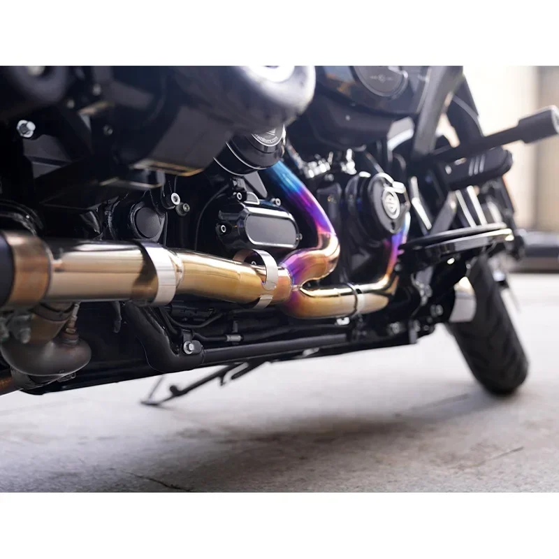 2017-أحدث بجولة دراجة نارية سبائك التيتانيوم أنابيب الرأس نظام العادم مخصص أنابيب الرأس الداخلية الأساسية 2024 الطريق الإنزلاق شارع الإنزلاق