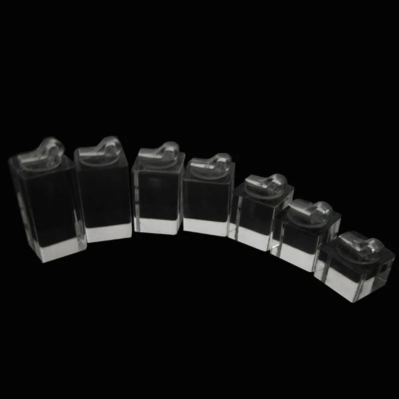 ABWR-7Pcs anillo de dedo de altura diferente soporte para presentación de joyería accesorios de fotografía escaparate organizador estante