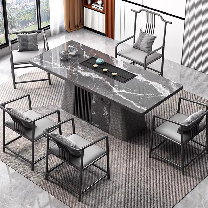 Tea table and chair combination office household tea table tea table kettle integration
