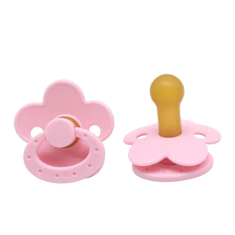 Baby Pacifier Clip Chain Daisy Lace Anti-lost Pacifier Holder Newborn Infant Toddler Nipple Soother Clips Wooden Teether Toy