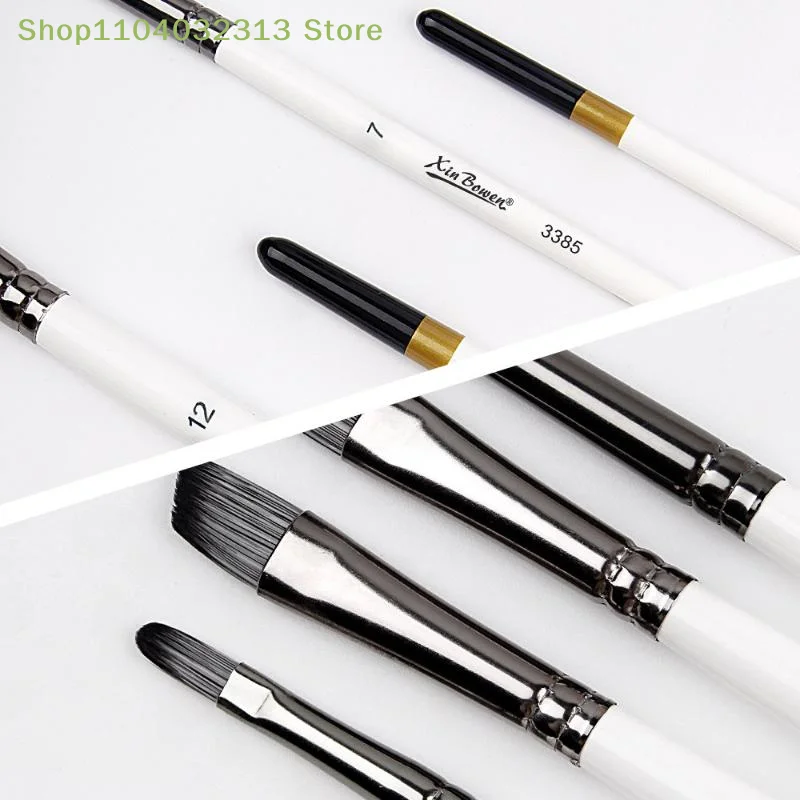 

10Pcs Paint Brush Set for Watercolor Artist Canvas Synthetic Nylon Hair for Acrylic Gouache Oil Painting Art Brushes
