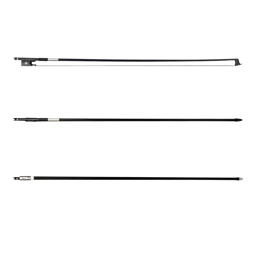 4/4 Size Carbon Fiber Bow Black Good Quality Ebony Frog With  Natural Horsehair Violin Arcos Hair Violino Accessories