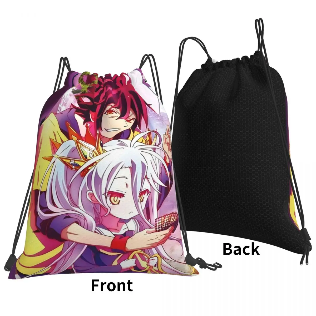 No Game No Life Zero Cover Image Backpacks Portable Drawstring Bags Sports Bag Book Bags for Man Woman Students
