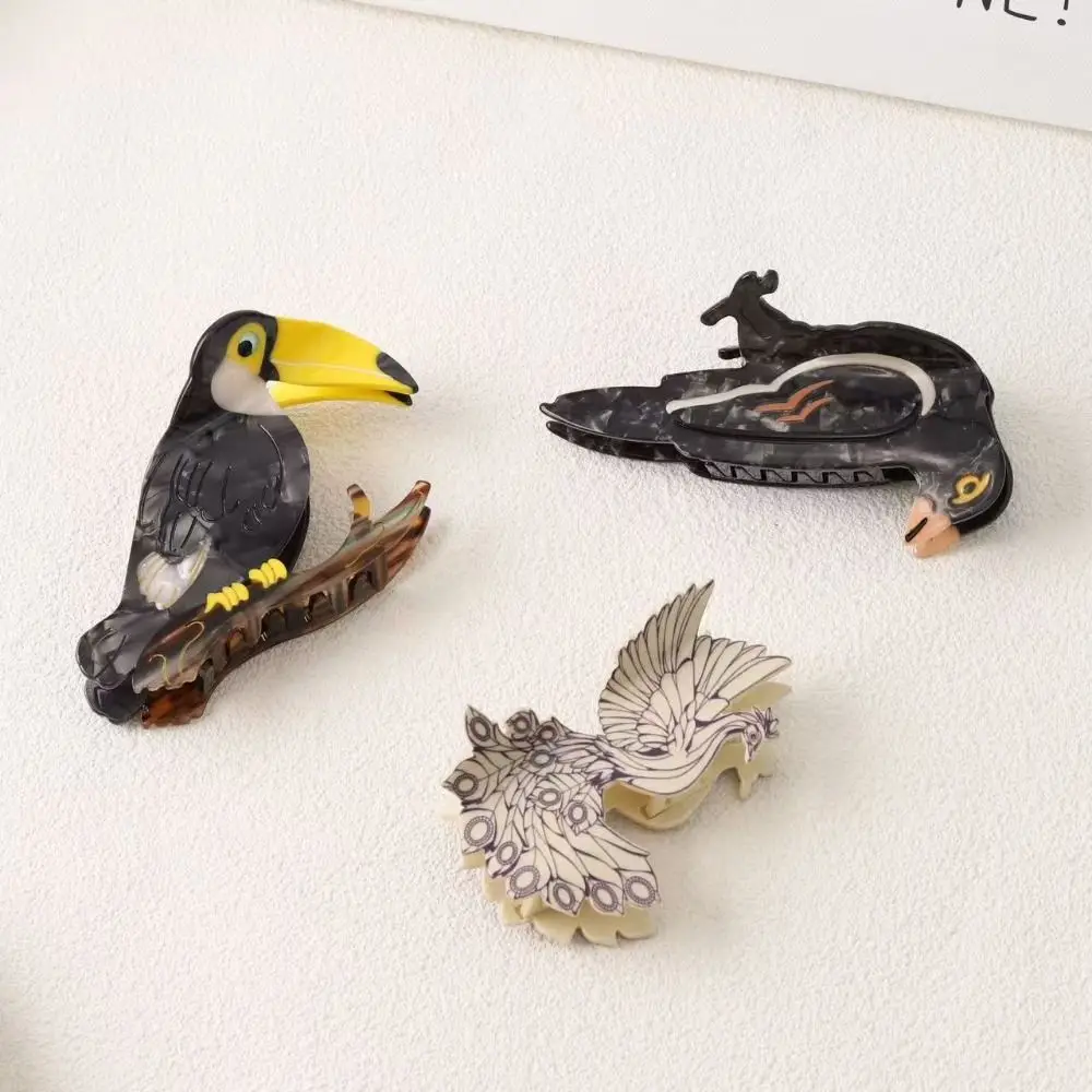 

Креативный милый коготь для волос с уксусной кислотой, зажим для волос, дятел, заколка для волос в виде птицы, ворона, креативный зажим для волос в виде акулы с мультяшными животными, путешествия