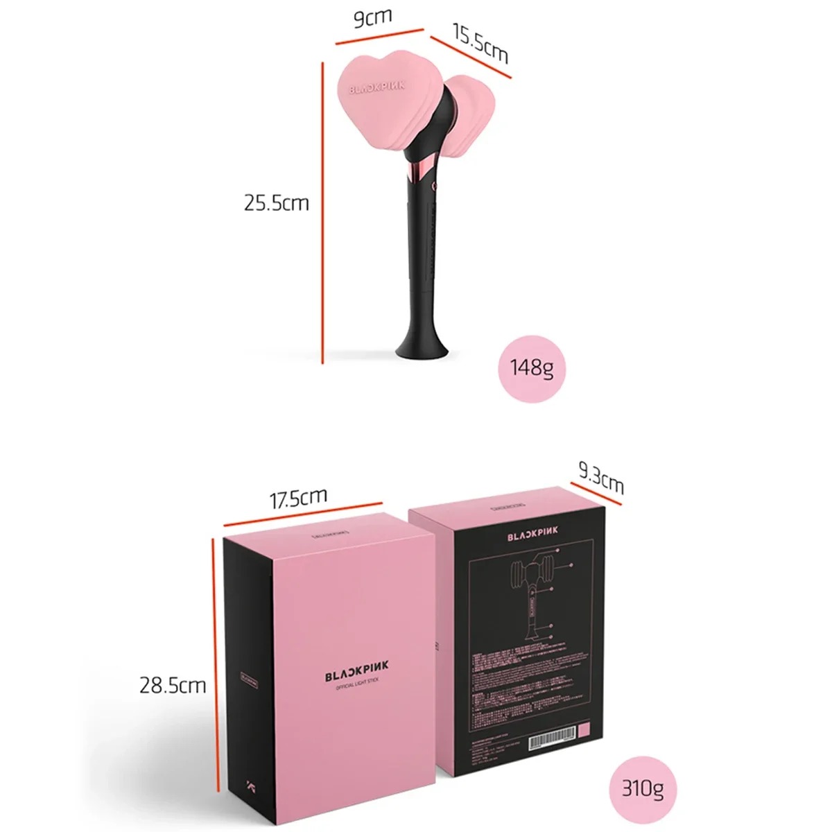 Official Ver.2 With Bluetooth LED Light Stick Concert Light Glowing Hammer Glow Stick Pink Lamp Fan Gift Shiny Novelty Toy