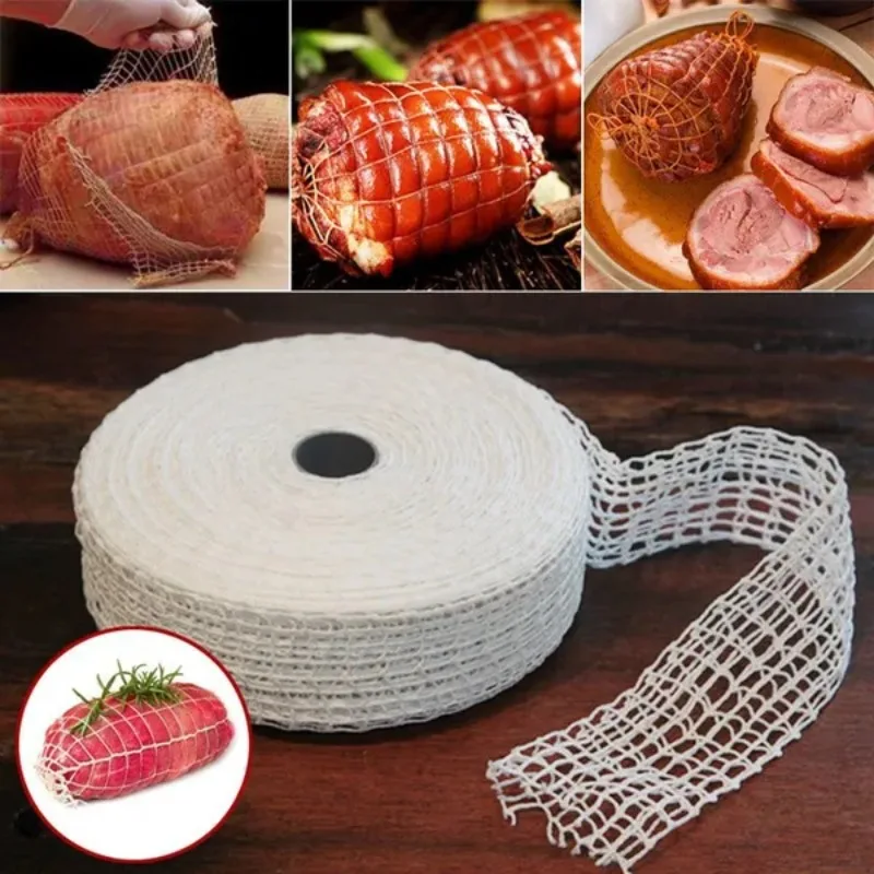 Red de algodón para carne, cuerda para cocinar, perro caliente, jamón, salchicha, carnicero