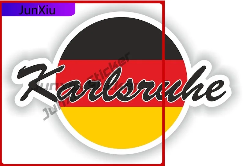 

Karlsruhe Germany Flag Vacation Decals Accessories Rv Decal Stickers For Cars Custom Decals Bike Accessories Funny Waterproof