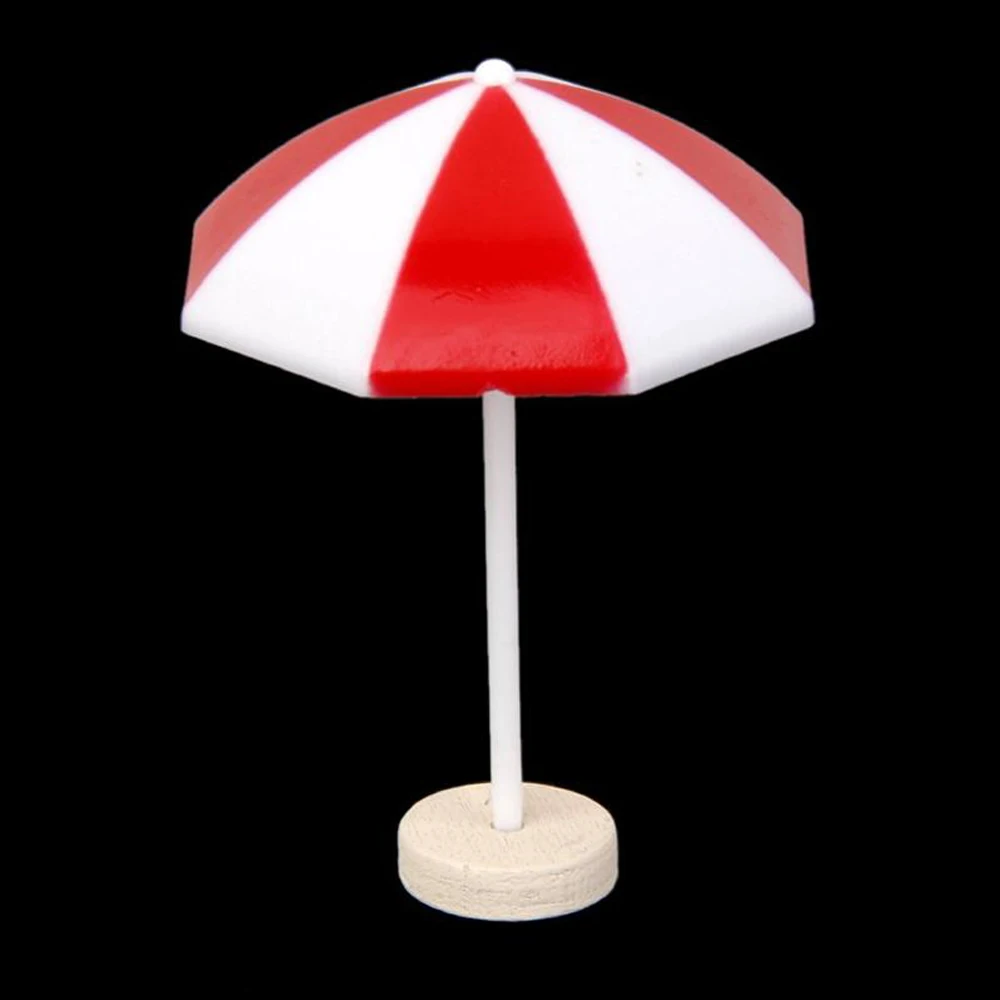 Artificial Bonsai Decor PVC Dollhouse Miniature Figurines Fairy Garden Beach Seascape Decoration Sun Umbrella Micro Landscape