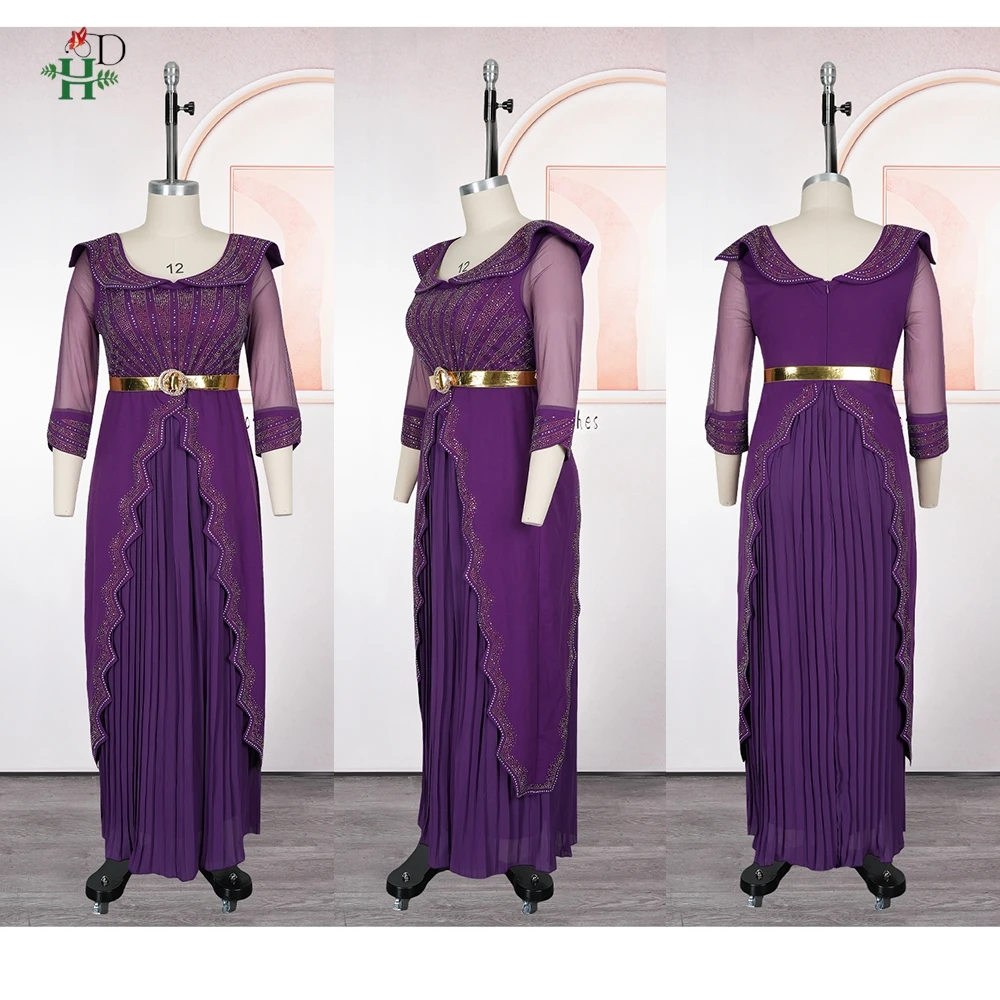 H&D African Dress For Woman Turkey Dress Plus Size Maxi Dress Wedding Party Africa Clothing Luxury Elegant 2025 New