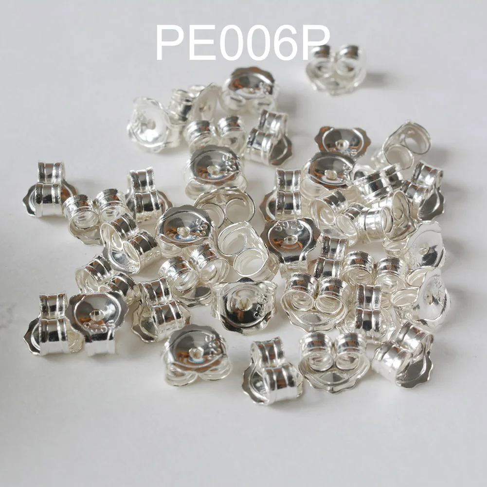 925 Sterling Silver Earring Backs, Silver butterfly earring backs, hypoallergenic earring backs for studs