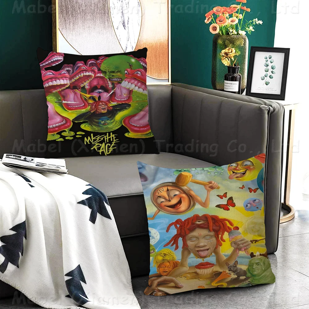 Rapper T-Trippie Cool R-Redd Cushion Cover Car Throw Pillow Case For Sofa Car Christmas Gift 40x40cm 45x45cm