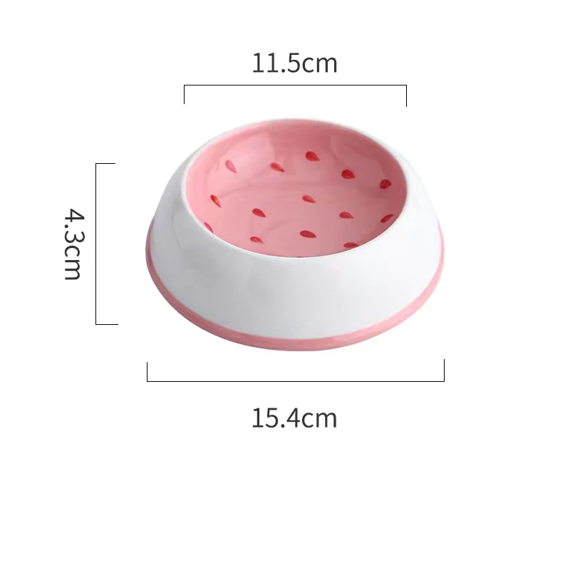 4 cute designs pet ceramics bowl watermelon strawberry shape cat food bowl small dog colorful water suppliers