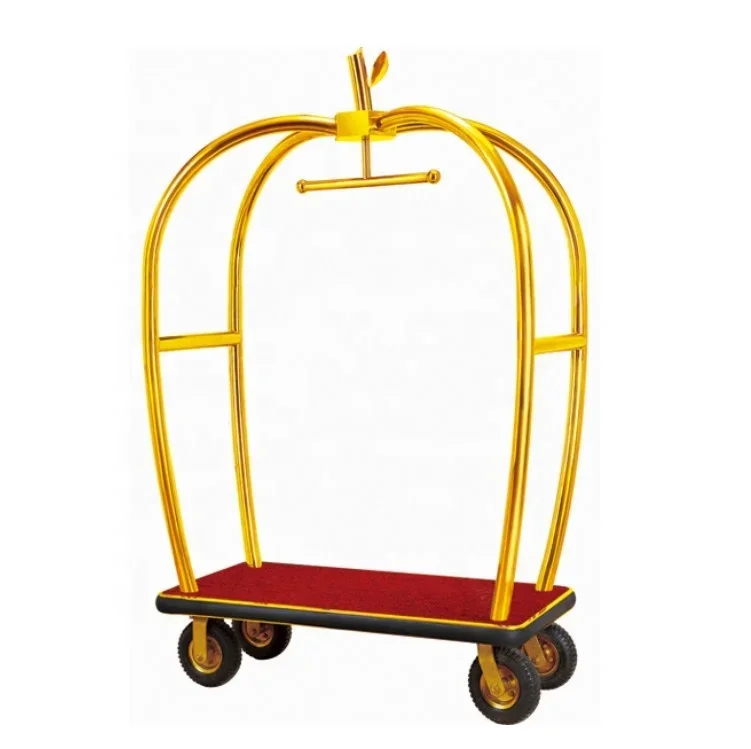 High Quality Factory Custom Metal Folding Hotel Luggage Cart