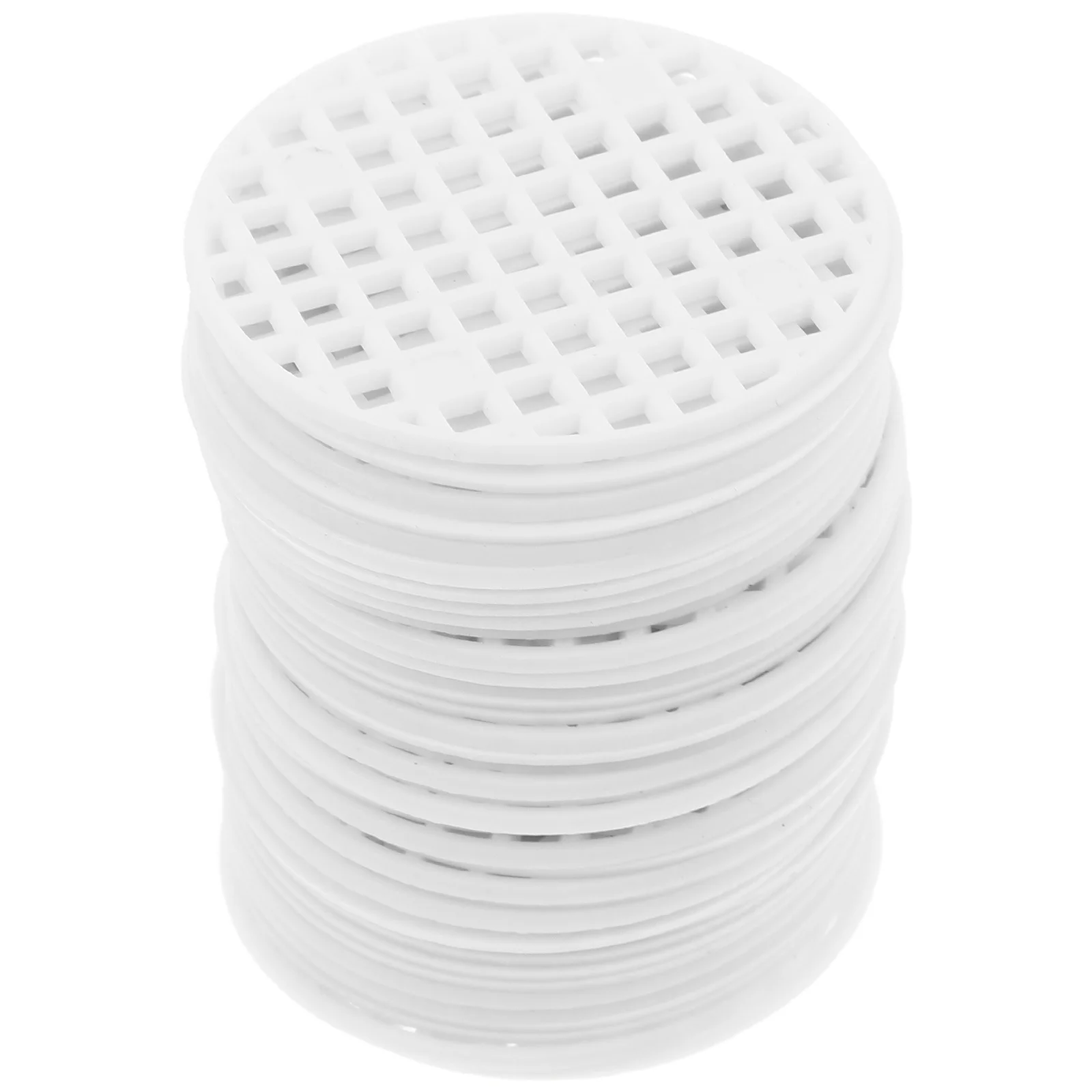 

100pcs Flower 3.5Inch White Drainage Hole Covers For Planters Garden Mesh Pad Planter Hole Mesh Mat Flowerpot Bottom