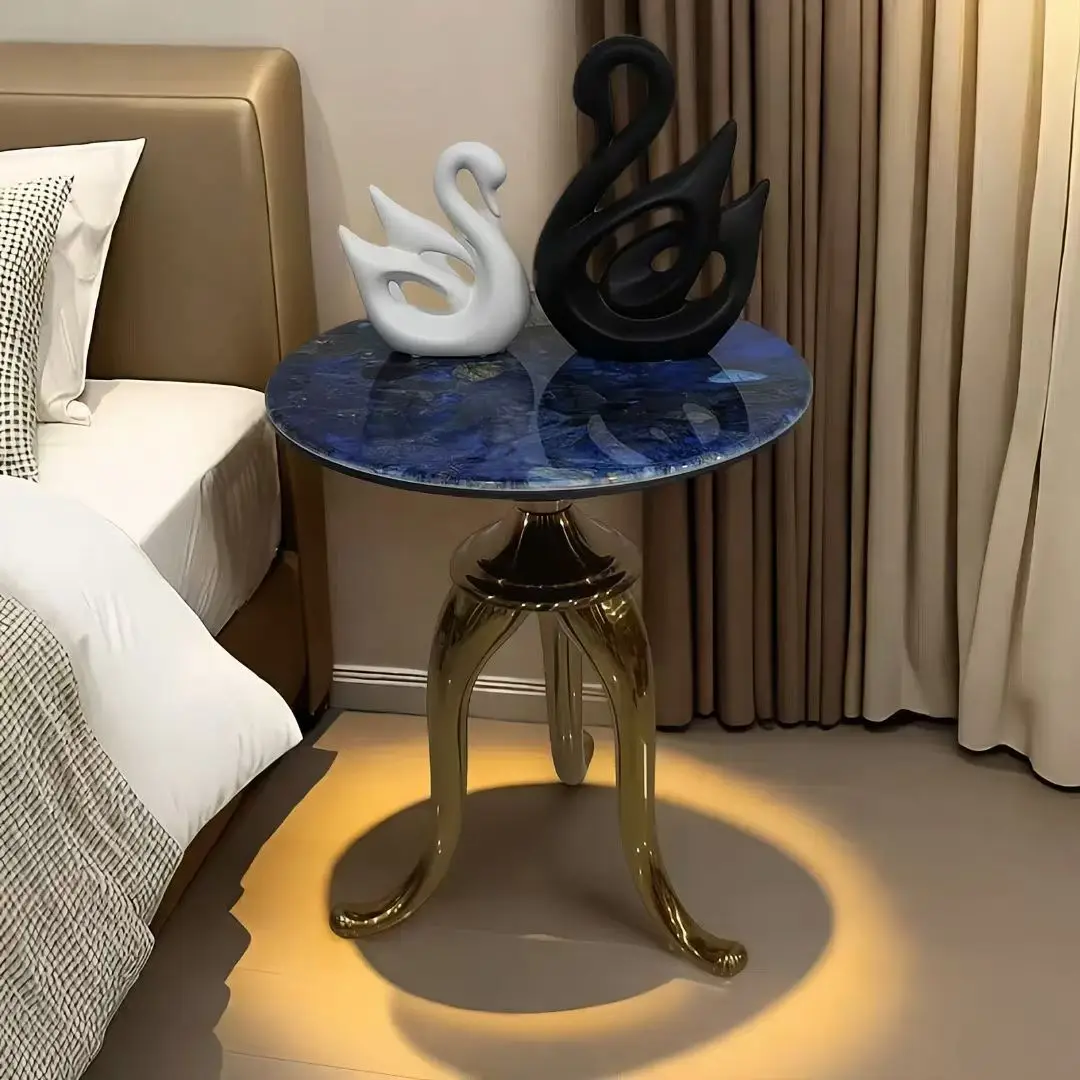 #Modern Italian-style Microcrystalline Stone Living Room Coffee Table with Octopus Design