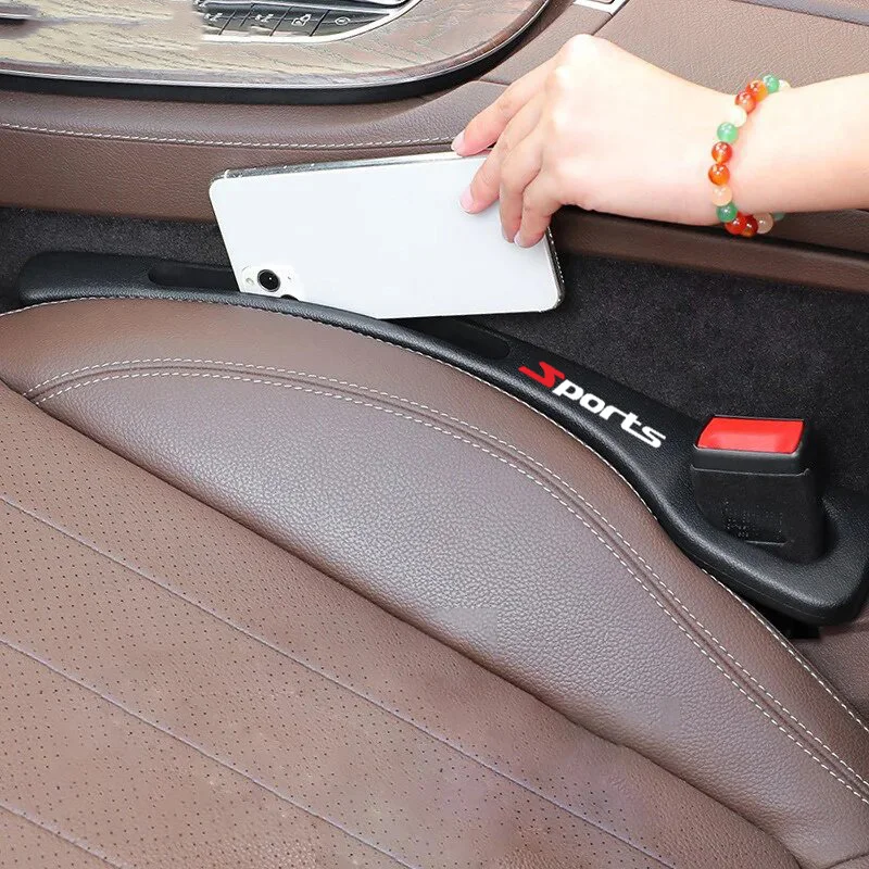 2 قطعة مقعد السيارة الفجوة حشو المنظم مقاوم للماء مقعد السيارة الفجوة التوصيل قطاع مع 2 الأخاديد مقعد الفجوة تخزين اكسسوارات السيارات الداخلية