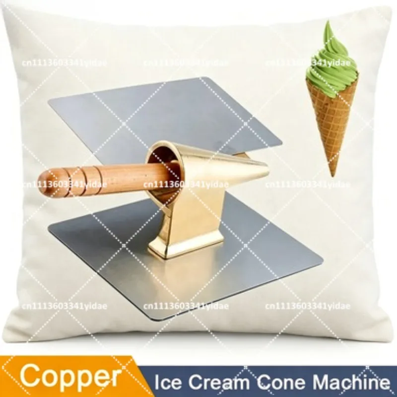 Commercial Copper Ice Cream Cone Machine Waffle Cone Maker Bread Baking Tools Molds for Baking Cones Roll
