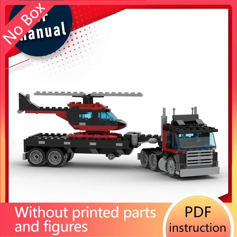 5590 31146 Caminhão de mesa com helicóptero conjunto de brinquedos role play divertido edifiável ação de corrida Whirl Wheel Super Truck brinquedo tijolos de construção