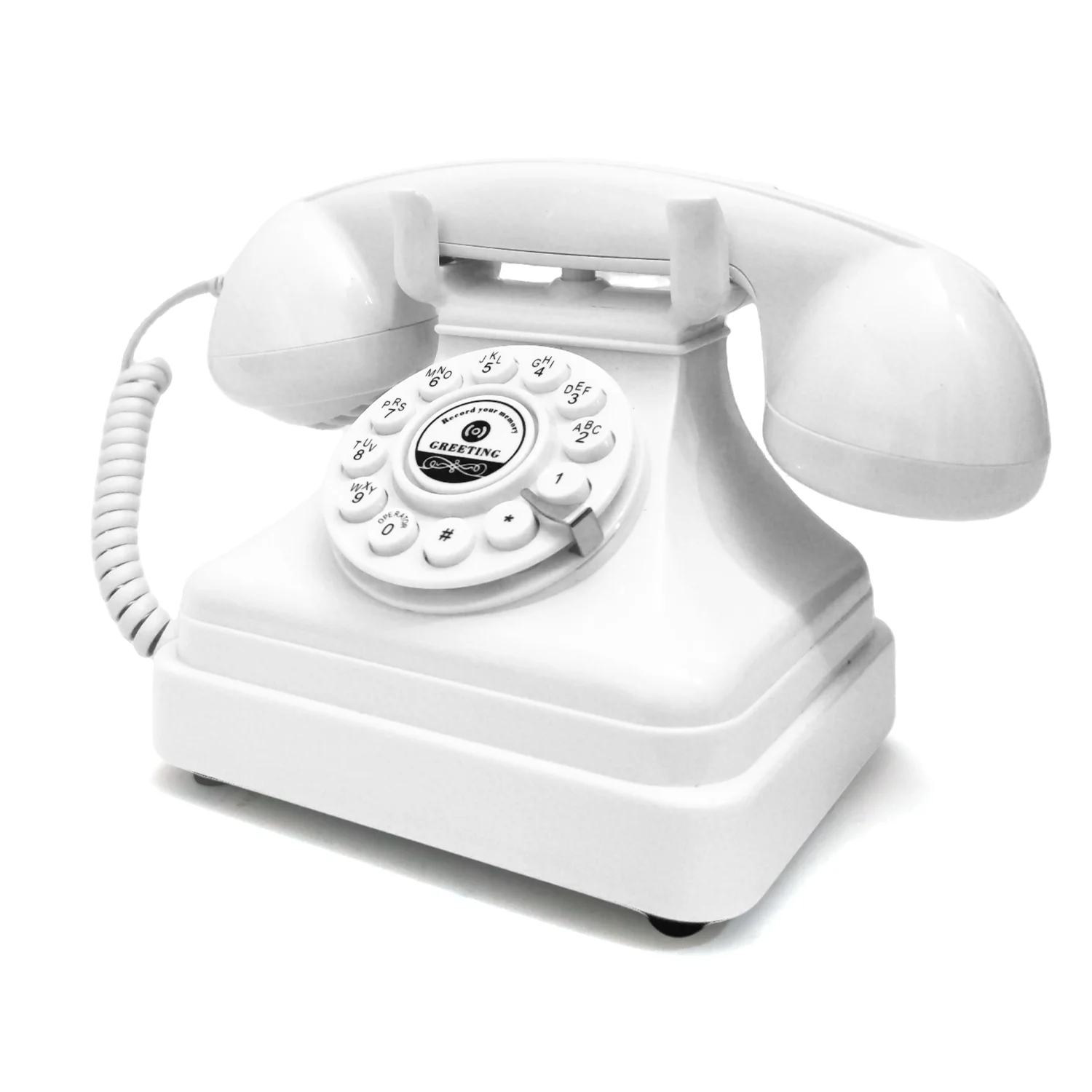 Wedding Audio Guest Book Phone Retro Rotary Style Antique Phone Audio Guestbook Phone Message Voice Recorder For Wedding Party