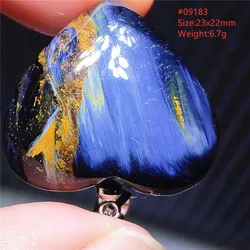 Natural Blue Pietersite Pendant Heart Love Women Men Jewelry Yellow Pietersite Chatoyant Cat Eye Namibia Gemstone AAAAAA