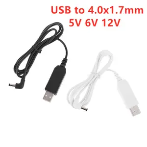 Bilashmart USB To DC Power Charging Cable 4.0x1.7mm Plug 5V 1A 6V 12V Power Charging Cable PSP 1000/2000/3000 Speaker Router LED