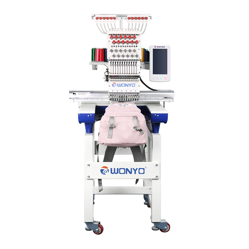 For 1 Head Computerized Color Change Embroidery Machine with Servo Motor for Suit Shirt Caps-Low Maintenance Cost