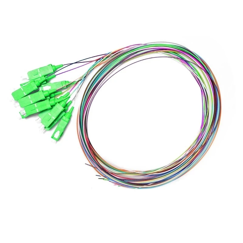 

SC 12 core Fiber Optical Patch Cord/Pigtail/Jumper SC APC 1M fanout fiber optic Pigtails SM simplex