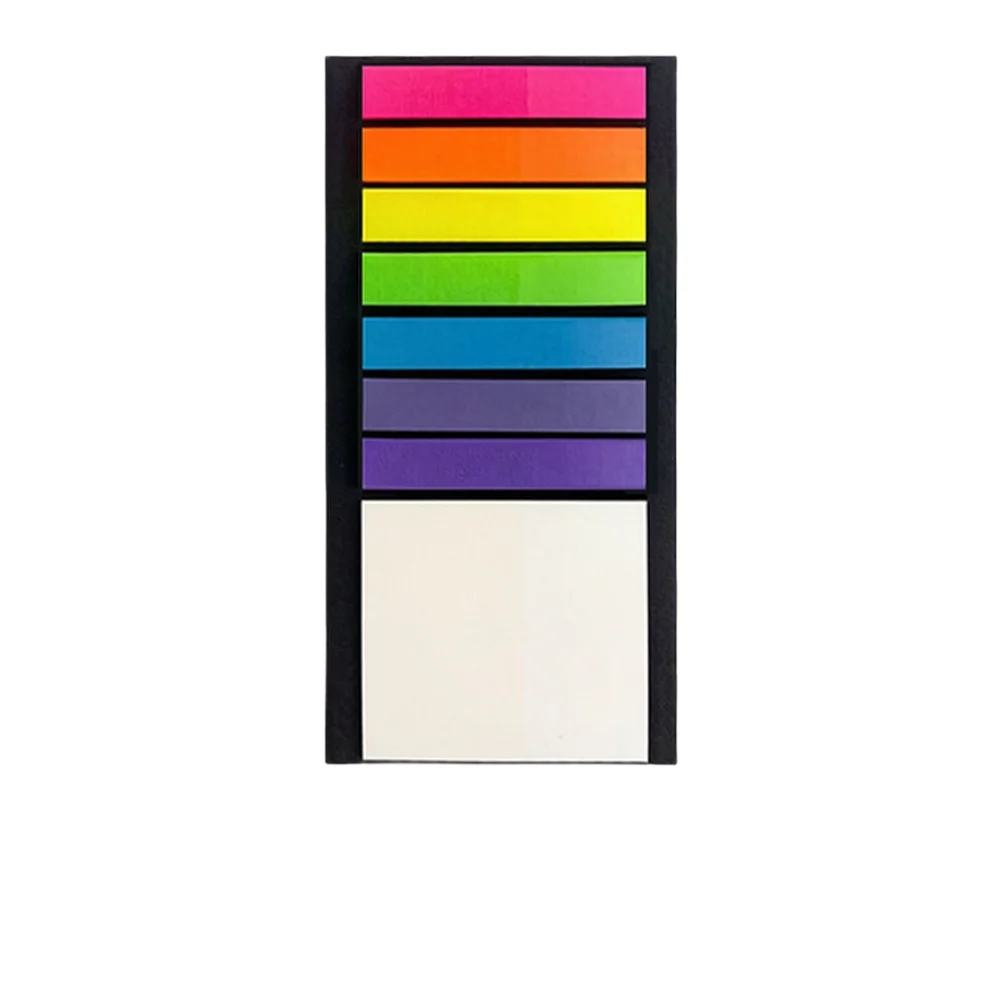 For Efficient Note Taking Rainbow Transparent Index Tabs Bright Fluorescent Notes Set Journaling Removable Book Flags