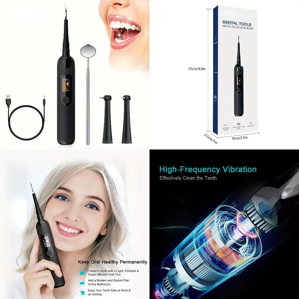 

Усовершенствованный комплект для уборки зубов Supreme с технологией Smart LED — 5 режимов для улучшения здоровья полости рта — удаляет налет и зубной камень — Ho