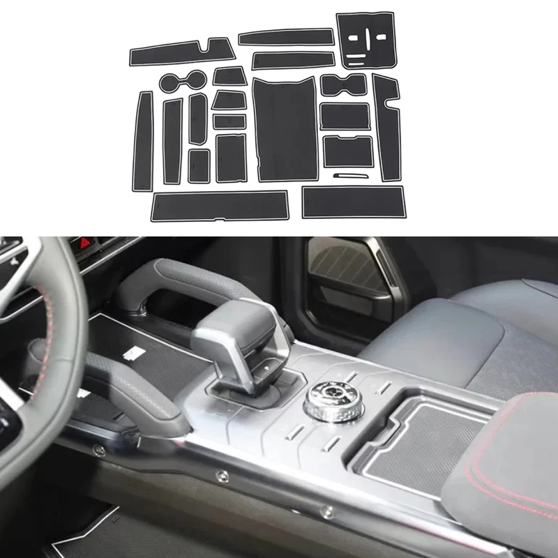 Car Interior Dustproof Door Slot Protection Pad Fit for Chery JETOUR Traveler T2 2023 2024 Car Anti-slip Pad Water Coaster Parts