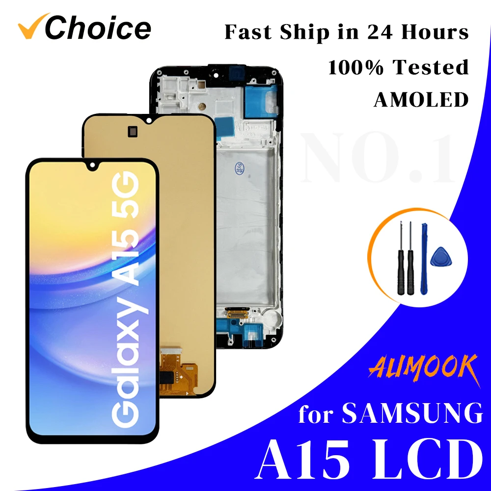 新しい-amoled-ディスプレイサムスン-a15-液晶タッチスクリーンデジタイザアセンブリ-sm-a15-5-グラム-a156-a155-液晶ディスプレイの交換