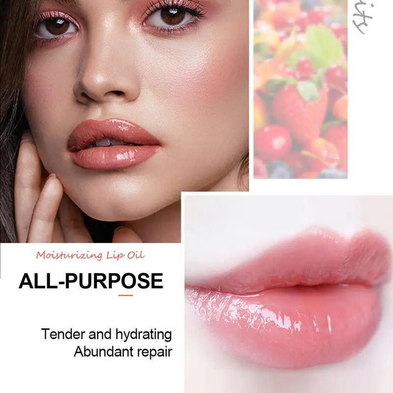 Aceite de Plumper labial para niñas, Juego de 4 piezas de sabores afrutados, bola rodante, bálsamo labial hidratante, juego de brillo de labios Roll-On