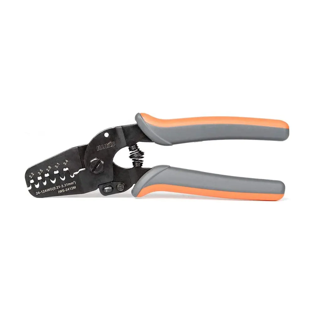 IWS-2412M Open Barrel Crimping Tools Works on AWG24-12 JAM,Molex,Tyco,JST Terminals and Connectors Crimper Plier Mini Hand Tool