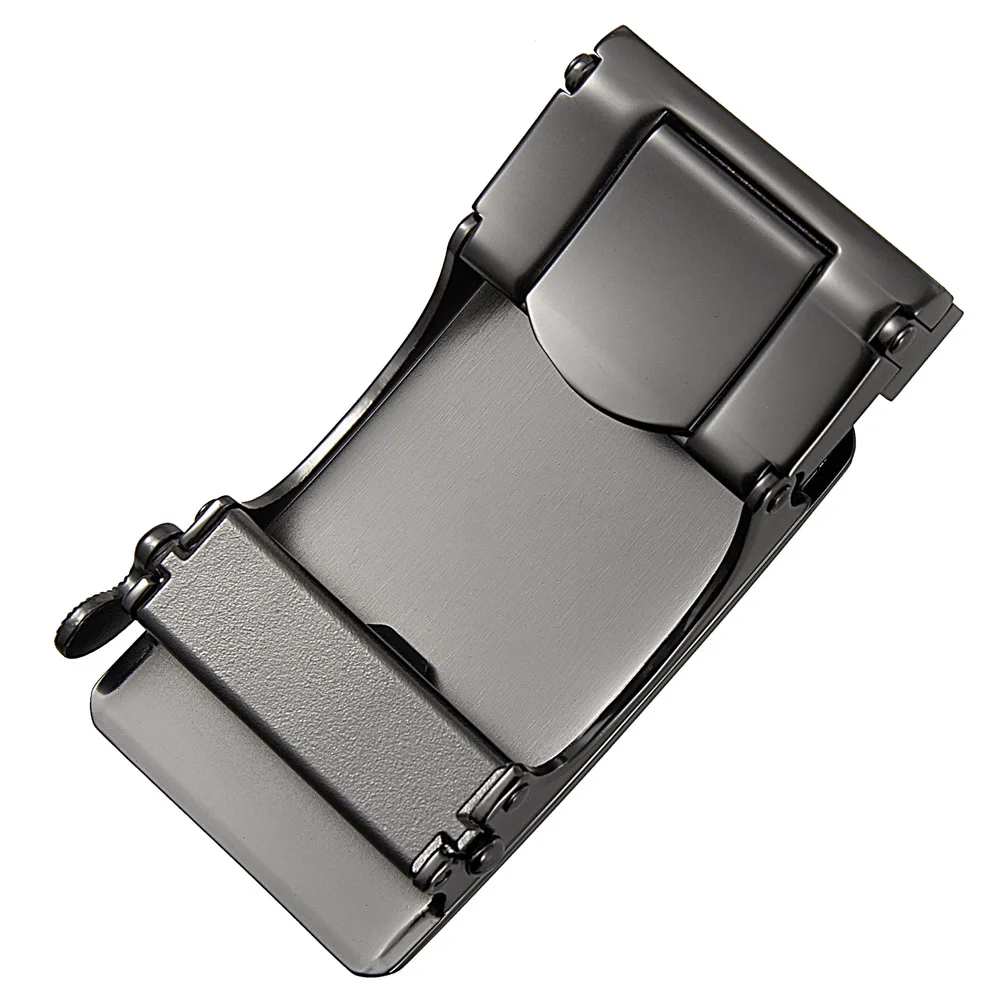 أسود جلخ الرجال حزام مشبك سبيكة التلقائي مشبك عارضة الأعمال الكلاسيكية حزام الملحقات 3.5 سنتيمتر #3