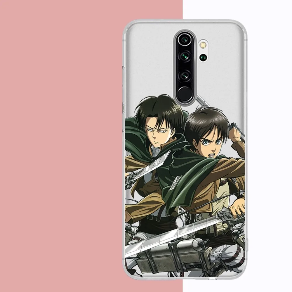 Anime A-AttackS on T-TitanS Phone Case For Samsung S 20 21 22 23 for Redmi Note7 8 9 10 for Huawei P20 30 40 Clear Case