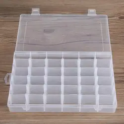 36 Grids Clear Plastic Box Organizer for Nail Art Manicure Tools Jewelry Beads Rings Display Storage Case Holder